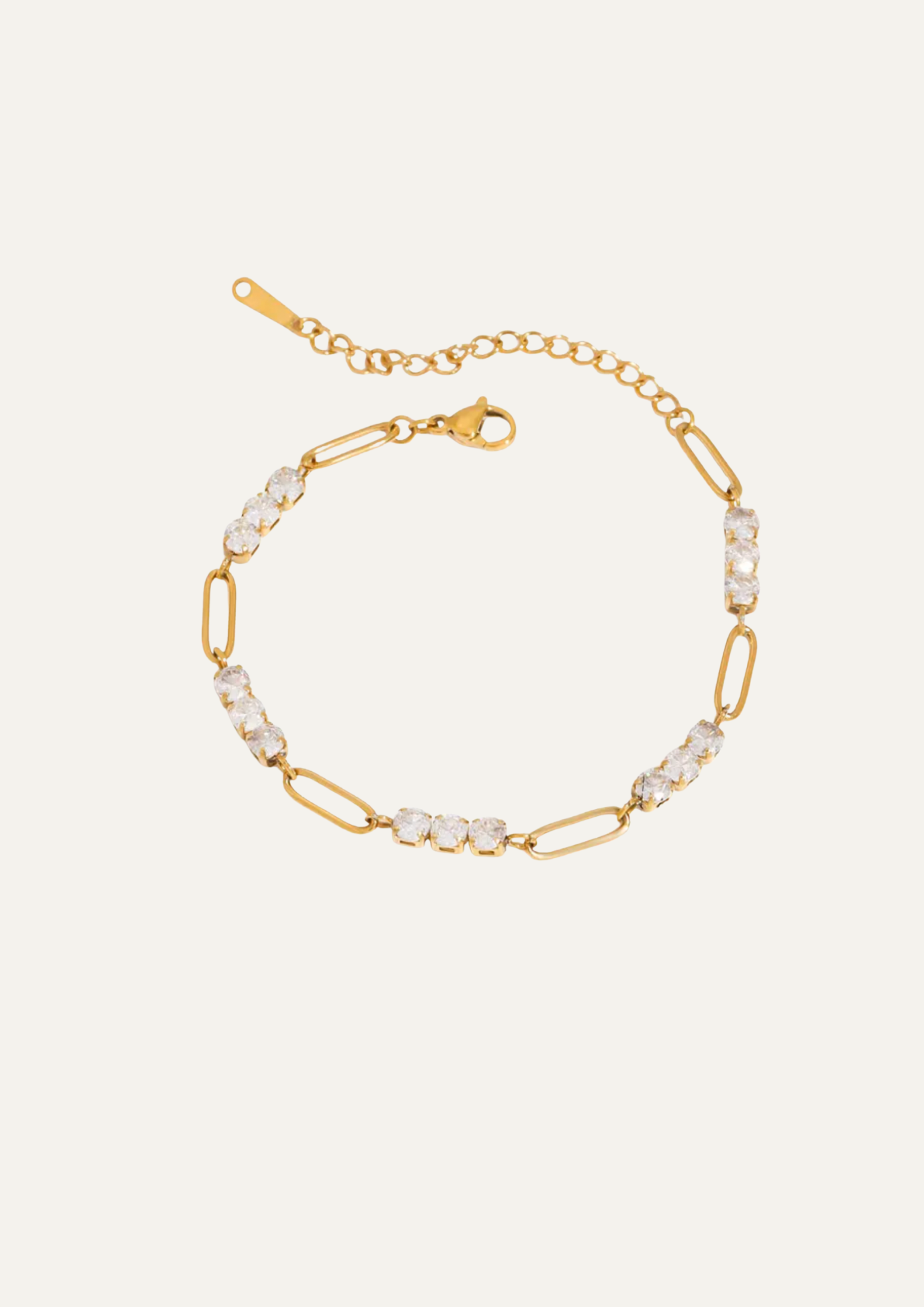 Minimal Crystal Chain Bracelet
