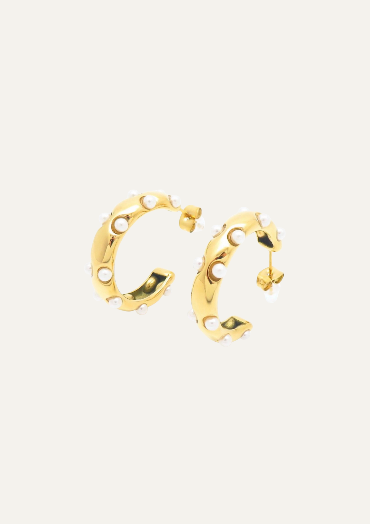 Golden Pearl Earring