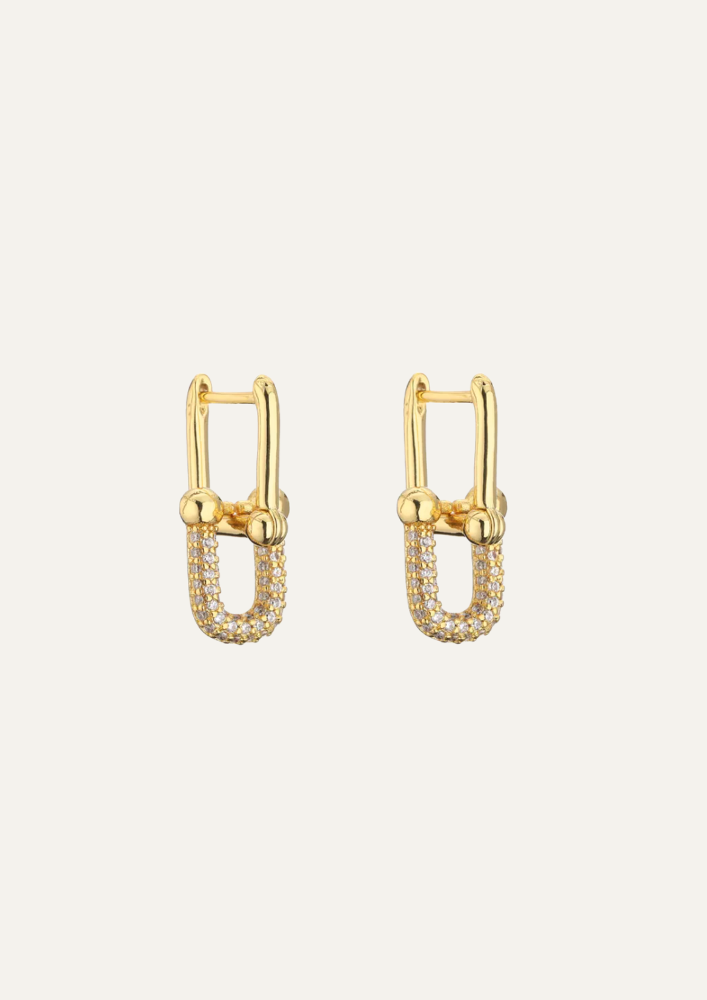 Golden Clip Earrings